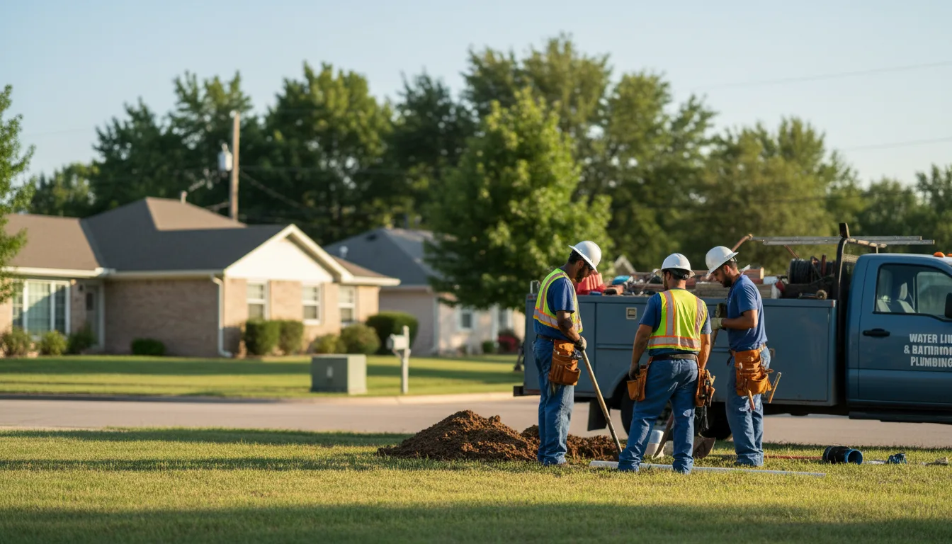 Residential water line and bathroom plumbing service in Benton, TN